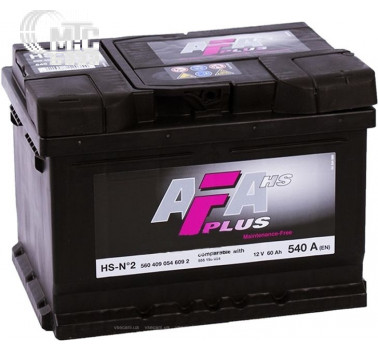 Аккумулятор AFA Plus  6СТ-60 АзЕ  HS-N2  (560409054) EN540 А 242x175x175мм